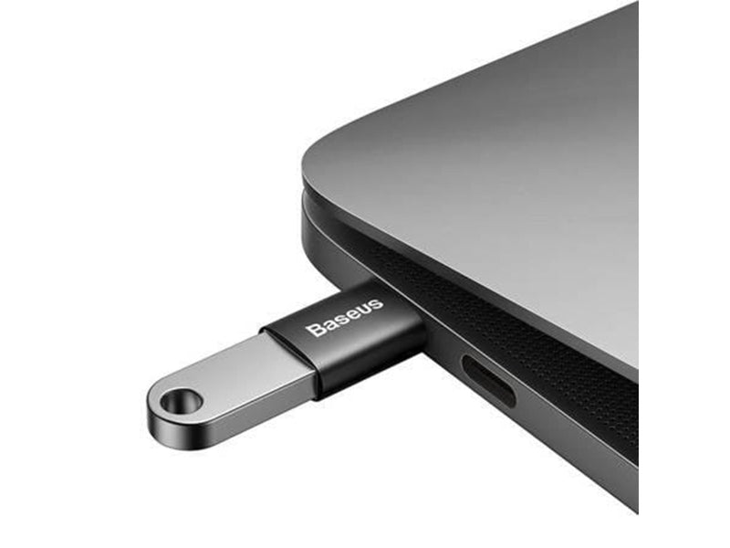 Baseus Ingenuity Serie Mini OTG Adapter Typ-C zu USB-A 3.1 Schwarz (ZJJQ000001)