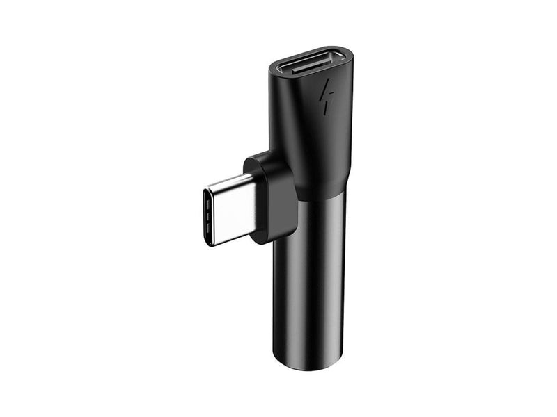 Baseus L41 Typ-C (Eingang) für Typ-C-Buchsen + 3,5mm Buchsenadapter Schwarz (CATL41-01)