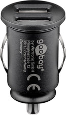 Goobay Dual-USB-Autoladegerät 3.1A - Schwarz