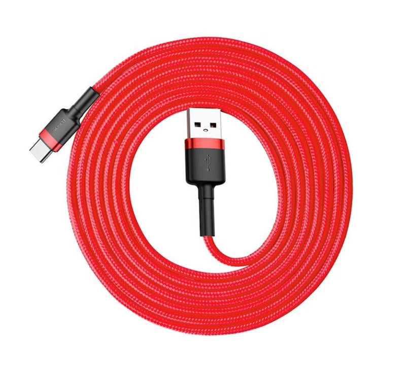 Baseus Cafule Kabel USB für Type-C 2A 2m Rot+Rot (CATKLF-C09)