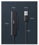 UGREEN USB 3.0 auf SATA 3.0 Adapter für 2,5" SSD/HDD – Schwarz
