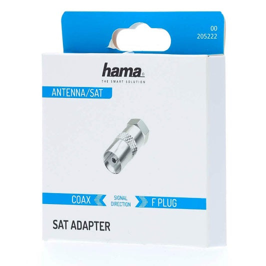 Hama SAT-Adapter, F-Stecker - Koax-Kupplung Stecker und Anschlüsse