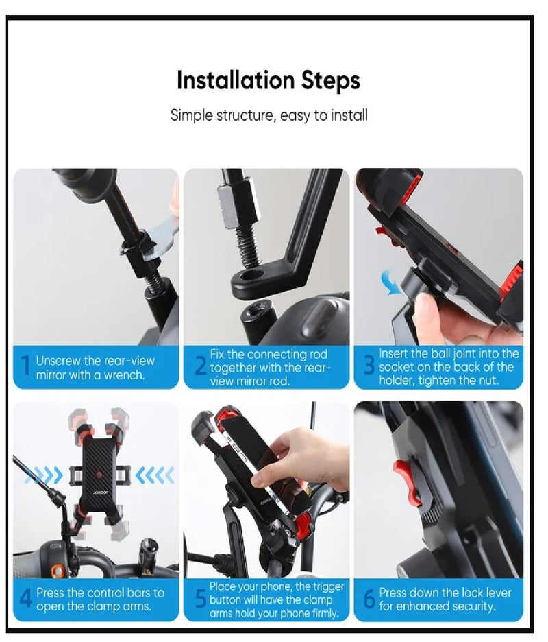 Joyroom Fahrrad-Handyhalterung – Sicherer Halt Schwarz (JR-ZS288)