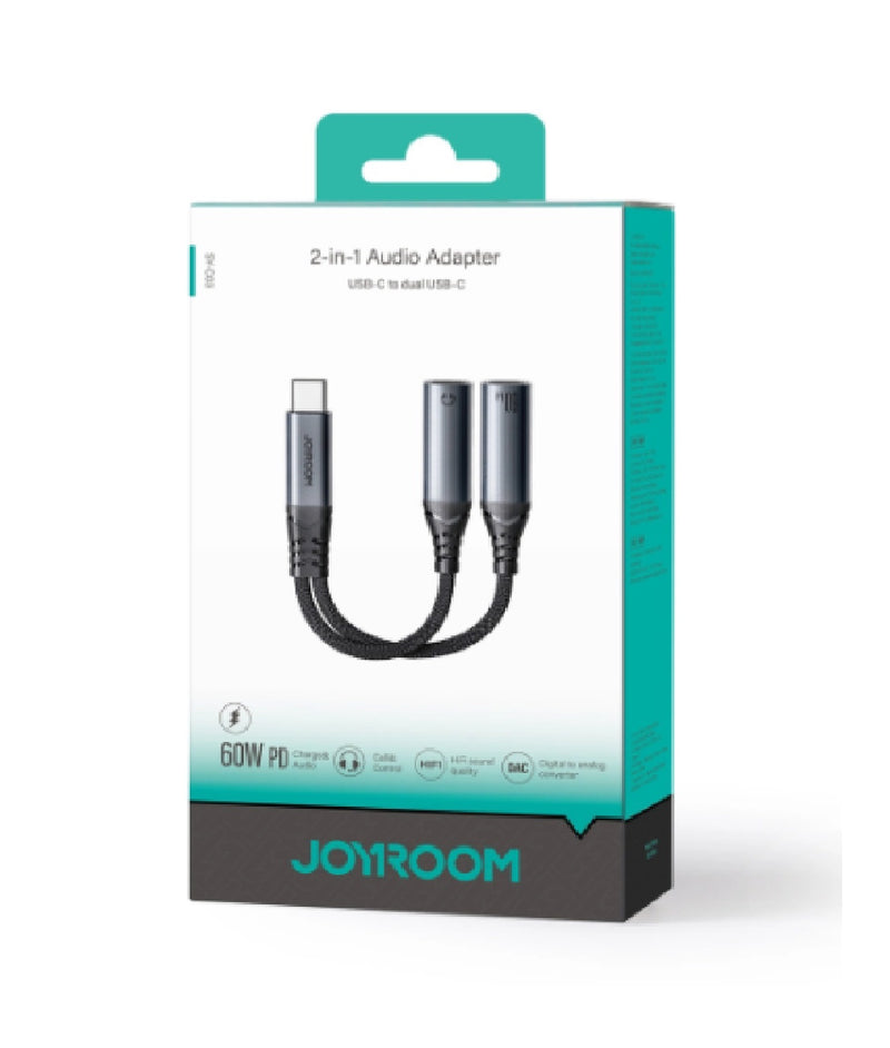 Joyroom 2-in-1 USB-C Audioadapter – Dual USB-C Anschlüsse (SY-C03)
