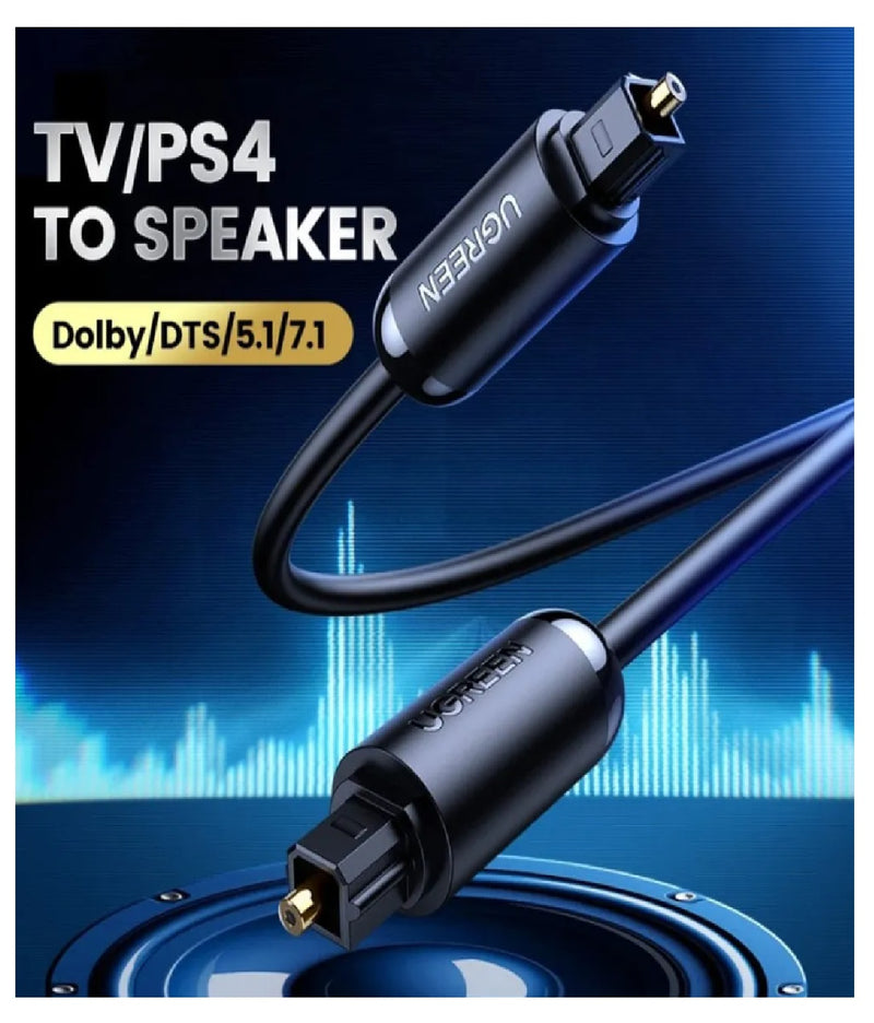 UGREEN Toslink Optisches Digital SPDIF Audiokabel 1 m – Schwarz