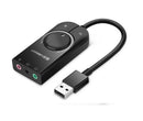 UGREEN Externer USB Soundadapter USB-A Plug & Play – Schwarz