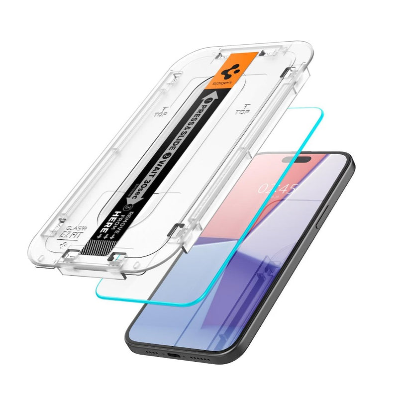 Spigen Glas.tR EZ Fit für iPhone 15 - 2 Stück