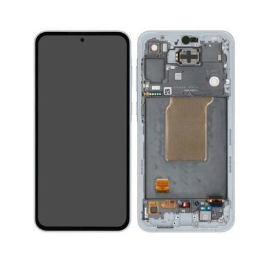 Galaxy A55 5G Blau Eis OLED-Assembly With Frame – SM-A556 / GH82-34305B (Service Pack)