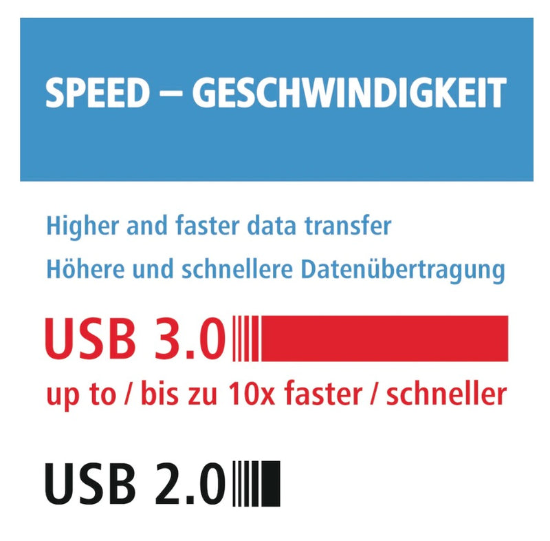 Hama USB 3.0 SD/microSD-Kartenleser, Silber USB 3.0