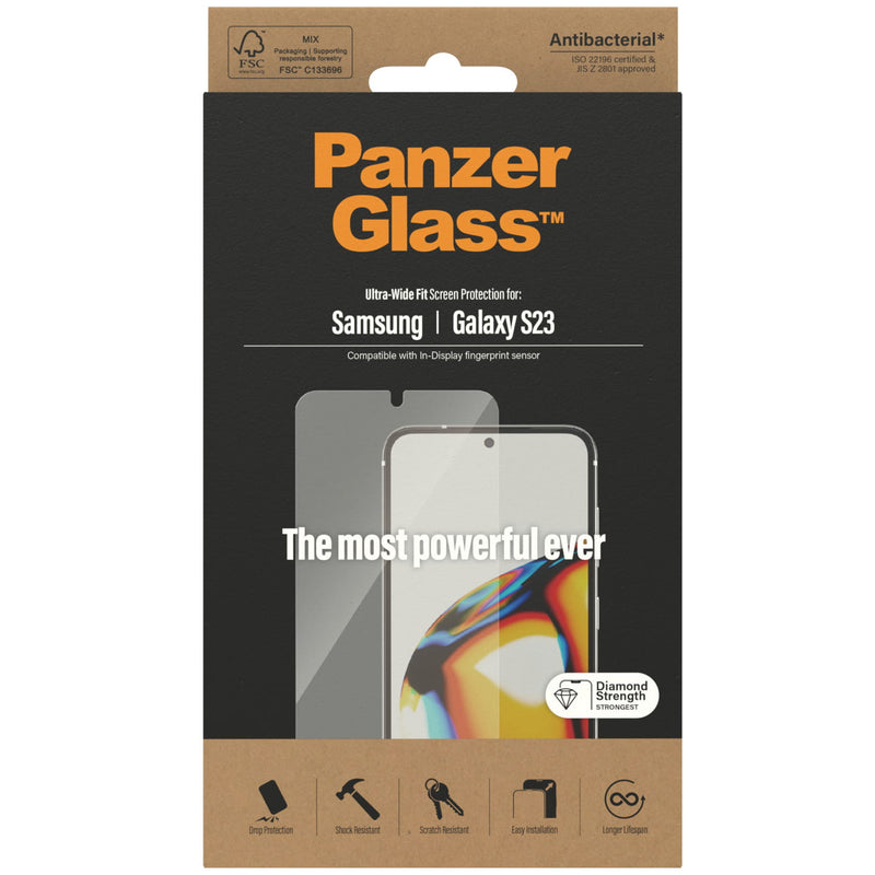 PanzerGlass Displayschutz Ultra Wide Fit 1 Stück, Galaxy S23