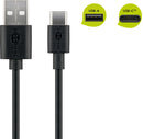 Goobay USB-A auf USB-C Kabel, 2m, USB 2.0 - Schwarz