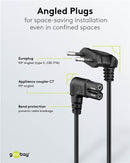 Goobay CEE 7/16 auf C7 Stromkabel, 2m - Schwarz