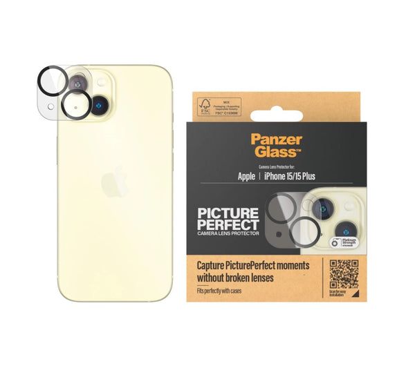 PanzerGlass PicturePerfect Kameraobjektiv-Schutz (1 Stück) für iPhone 15