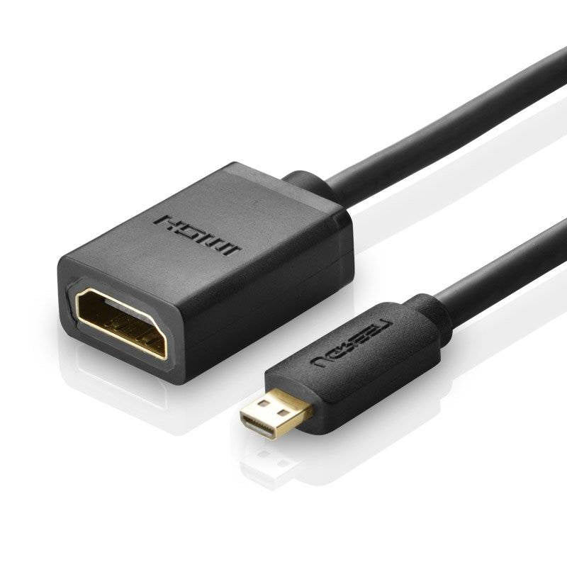 UGREEN Micro HDMI auf HDMI Adapter 10 cm (Typ D auf A) – Schwarz
