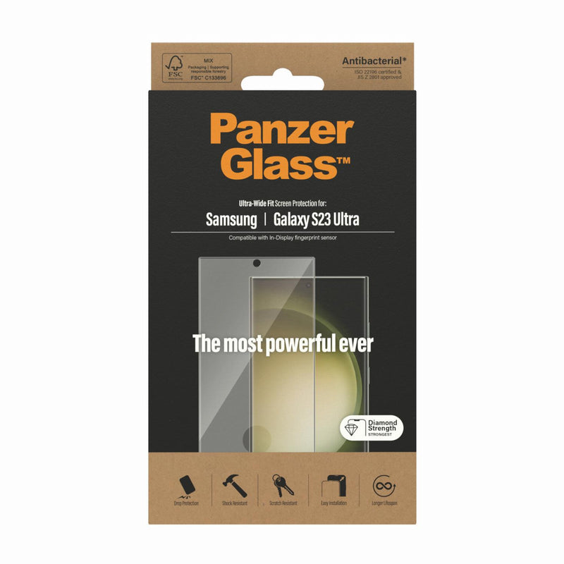 PanzerGlass Ultra Wide Fit 1 Stück, Galaxy S23 Ultra