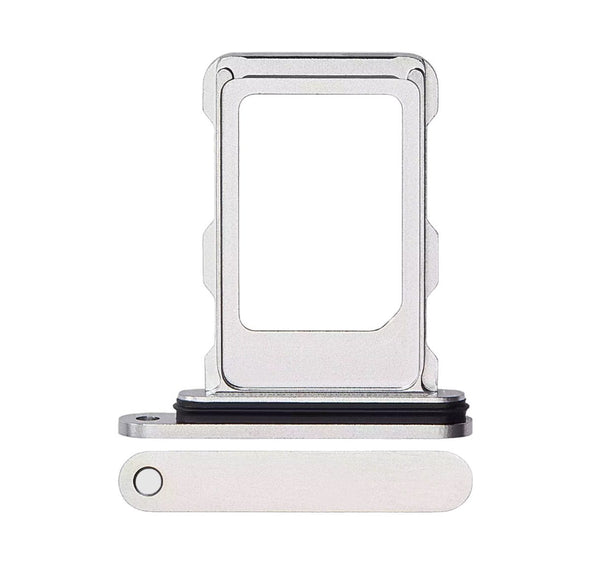 Single Sim Card Tray für iPhone 16 Pro / 16 Pro Max (Weiß Titan)