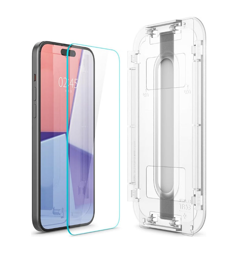 Spigen Glas.tR EZ Fit für iPhone 15 - 2 Stück