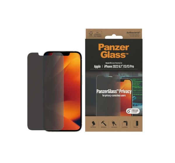 PanzerGlass Classic Fit Privacy (1 Stück), iPhone 14, iPhone 13 Pro, iPhone 13