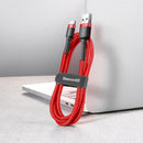 Baseus Cafule Kabel USB für Type-C 3A 1m Rot+Rot (CATKLF-B09)
