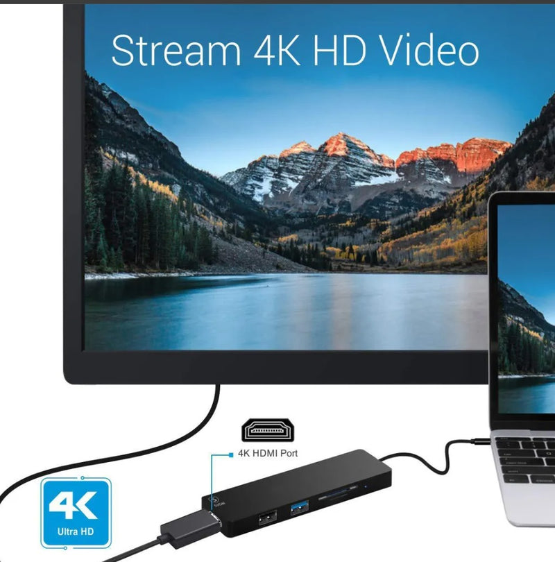 SiGN 5-in-1 USB-C-Adapter HDMI 4K MicroSD, max. 15 W, 5 V, 3 A – Schwarz