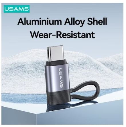 USAMS AU17 Lightning to Type-C PD 30W Aluminium Adapter (SJ677LN01) – Tarnish Grau