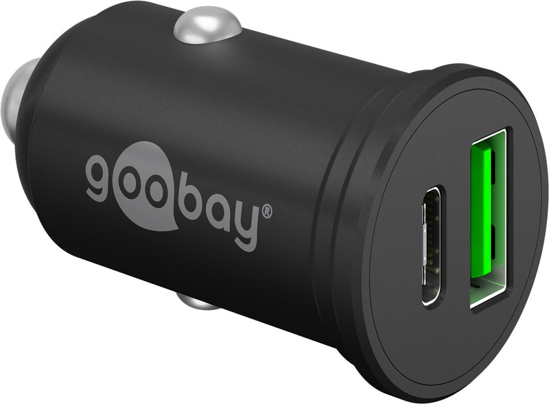 Goobay Dual-USB-Auto-Schnellladegerät USB-C PD 45 W – Schwarz