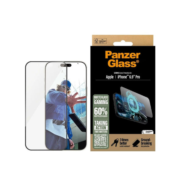 PanzerGlass Gaming Ultra-Weit Fit Screen Protector (1 Stück), iPhone 16 Pro Max