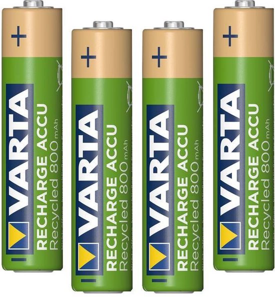 VARTA Akku Recycled AAA 800 mAh - (4 Stück)