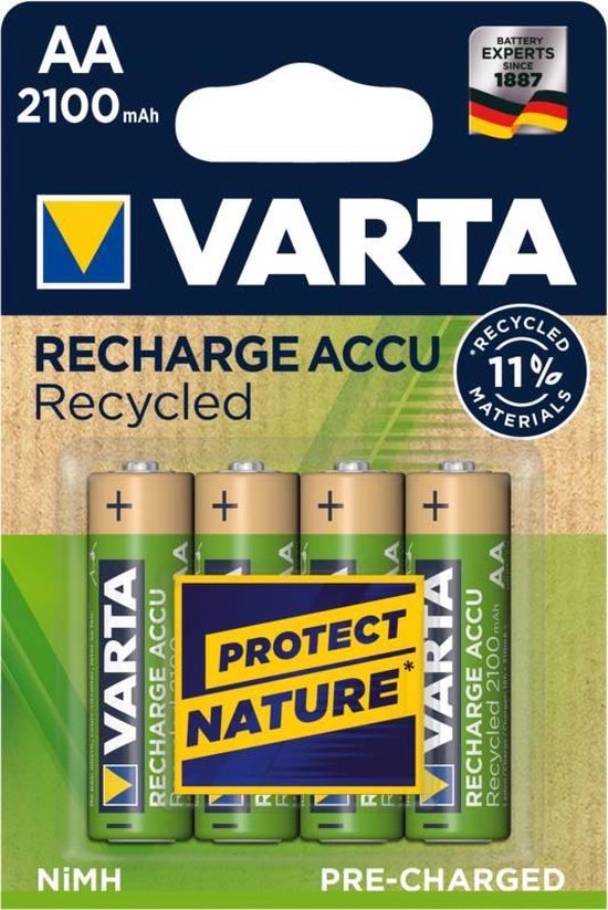 VARTA Akku Recycled AAA 800 mAh - (4 Stück)