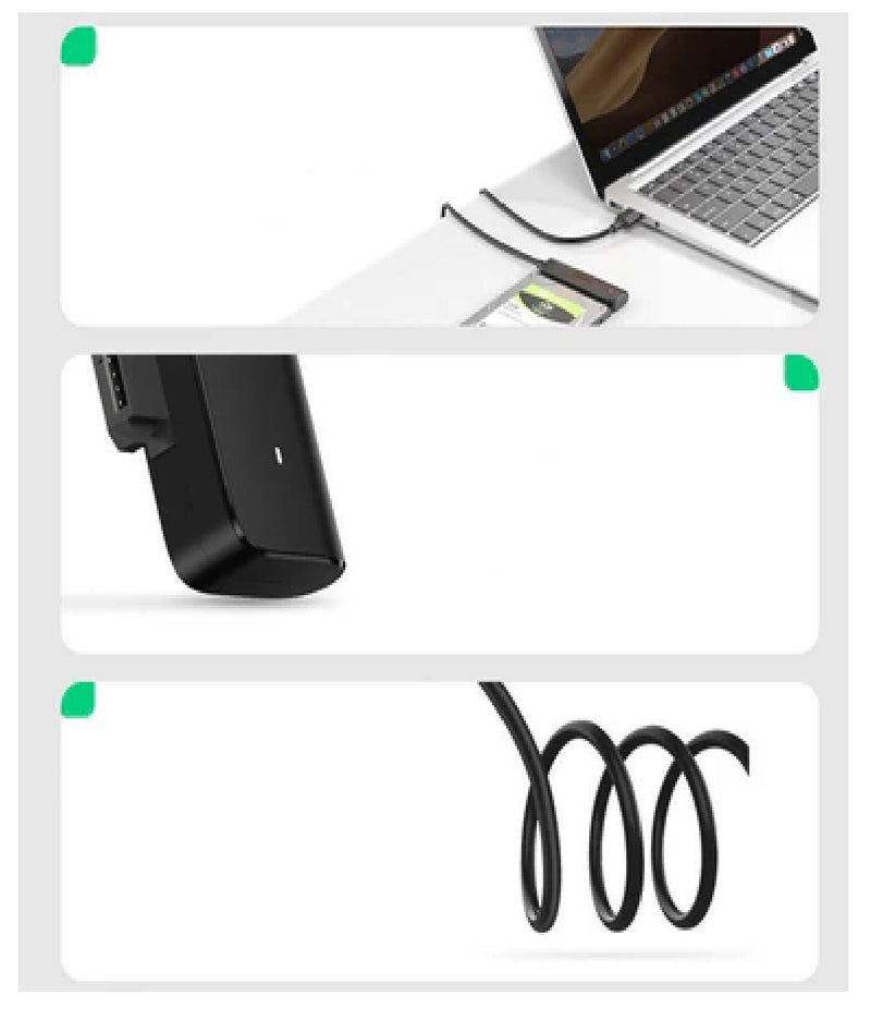 UGREEN USB 3.0 auf SATA 3.0 Adapter für 2,5" SSD/HDD – Schwarz