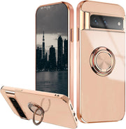 Luxus Silikone Schockfeste Hülle Case für Google Pixel 7 - Rosa