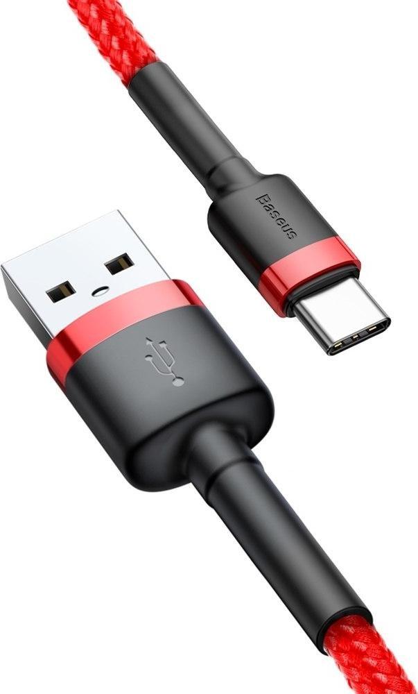 Baseus Cafule Kabel USB für Type-C 3A 1m Rot+Rot (CATKLF-B09)