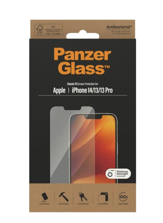 PanzerGlass Classic Fit 1 Stück, iPhone 14, iPhone 13 Pro, iPhone 13