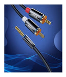 UGREEN 3,5mm auf 2x RCA Audiokabel AV116 3 m – Schwarz