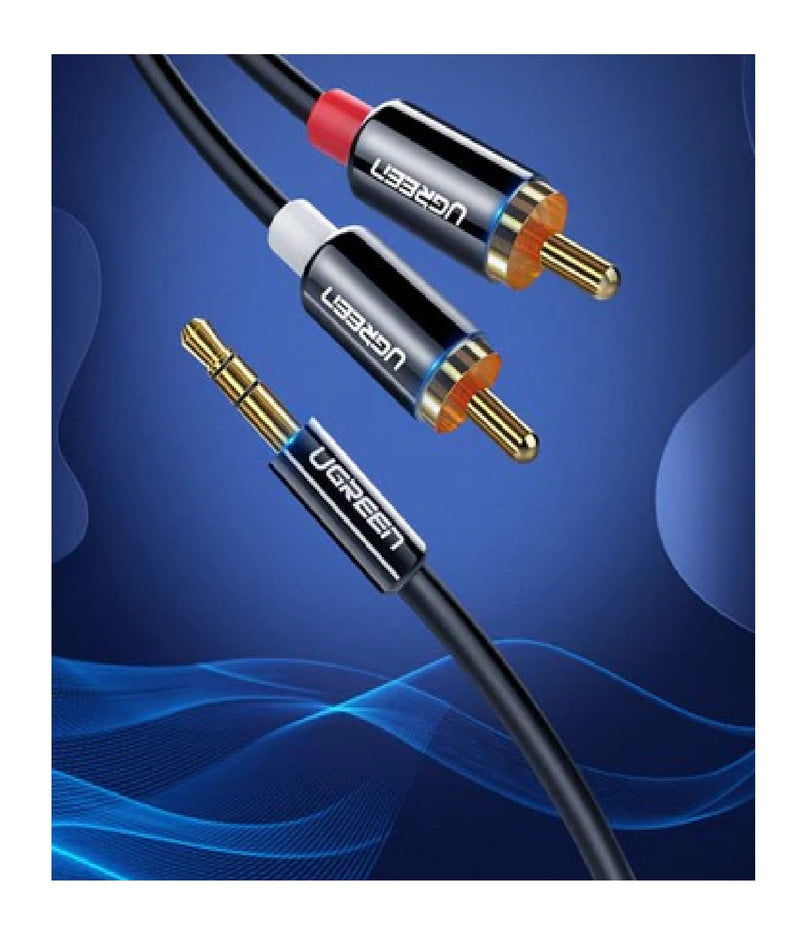 UGREEN 3,5mm auf 2x RCA Audiokabel AV116 3 m – Schwarz