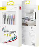 Baseus Fast 4-in-1 Kabel für iP(2)+Type-C+Micro 3.5A 1.2m Schwarz (CA1T4-A01)