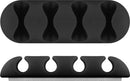 Goobay Set mit 2 Kabelmanagement-Clips 4-Slots – Schwarz