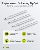 Goobay Ersatz-Lötspitzen-Set für AP 2 Lötstation, 4 Typen