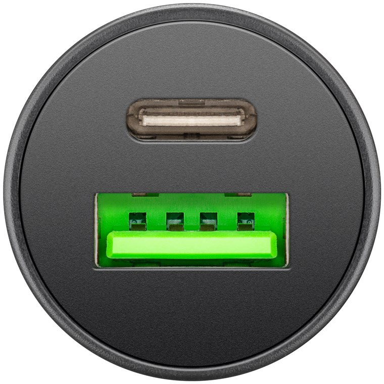 Goobay Dual-USB-Auto-Schnellladegerät USB-C PD 45 W – Schwarz