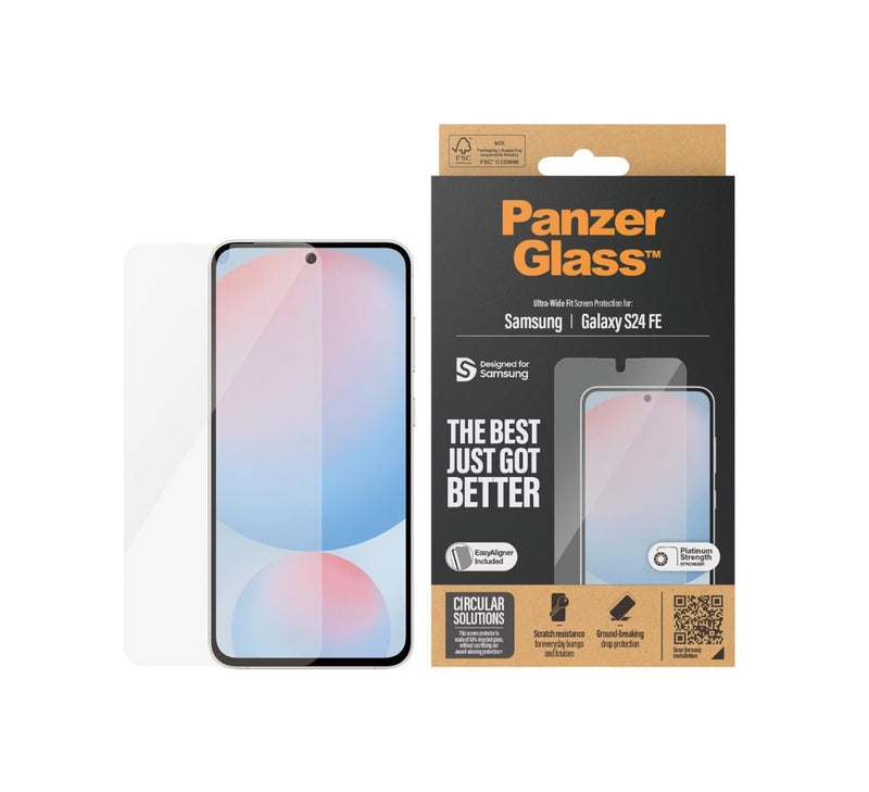 PanzerGlass Ultra-Weit Fit Screen Protector (1 Stück), Samsung Galaxy S24 FE