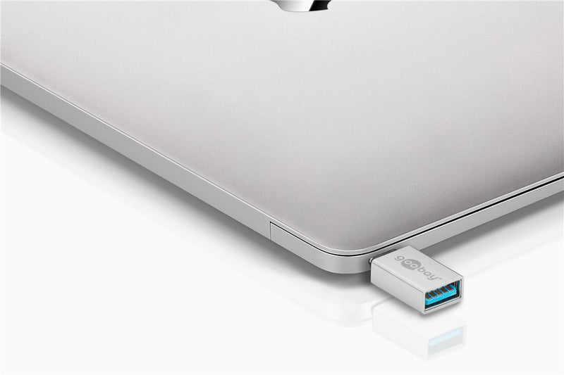 Goobay USB-A – USB-C, 3,20 cm – Silber