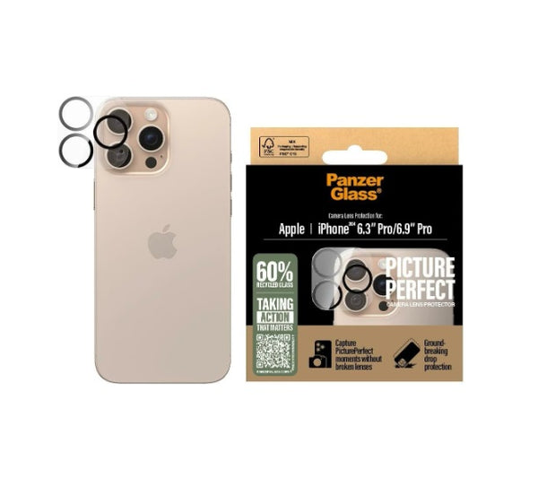 PanzerGlass PicturePerfect Linsenschutz (1 Stück), iPhone 16 Pro, iPhone 16 Pro Max