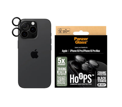 PanzerGlass Hoops Keramischer Kameraobjektiv-Schutz (1 Stück) für iPhone 16 Pro, iPhone 16 Pro Max
