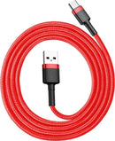 Baseus Cafule Kabel USB für Type-C 3A 1m Rot+Rot (CATKLF-B09)