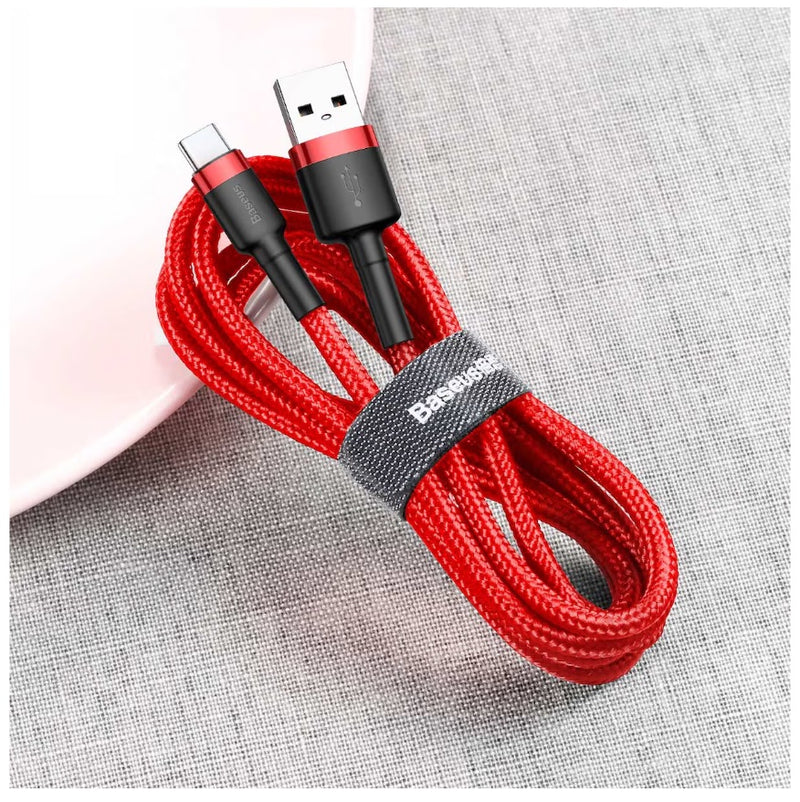 Baseus Cafule Kabel USB für Type-C 2A 2m Rot+Rot (CATKLF-C09)