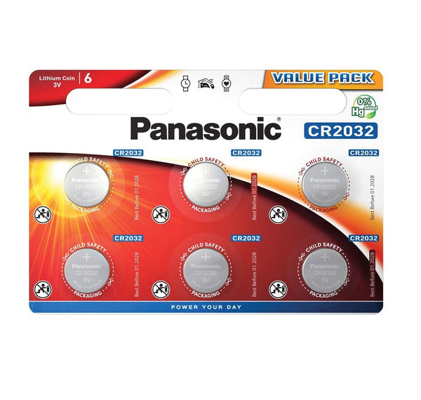 PANASONIC Lithium CR2032 - (6 Stk.)