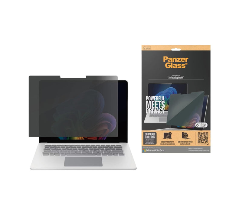 PanzerGlass Ultra-Weit Fit Sichtschutz Screen Protector (1 Stück), Microsoft Surface Laptop 7th Edition 15" (3:2)