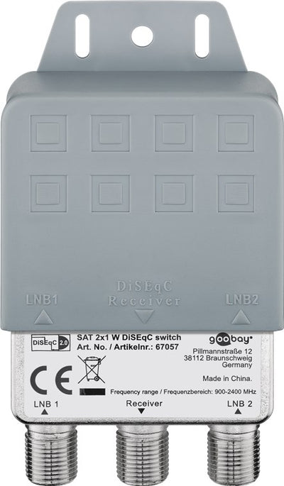 Goobay DiSEqC Schalter 2x1 - Silber