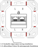 Goobay CAT6 RJ45 Netzwerkdose, Geschirmt - Weiß