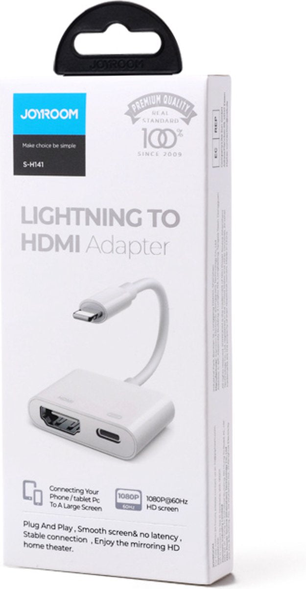 Joyroom Lightning/HDMI Video and Ladegerät Adapter Weiss (S-H141)